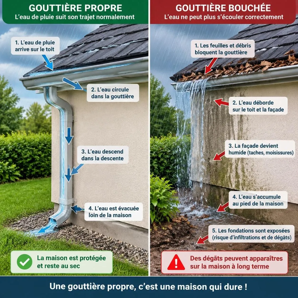 découvrez comment nettoyer et réparer votre gouttière vous-même, prévenir les dégâts et savoir quand faire appel à un couvreur.