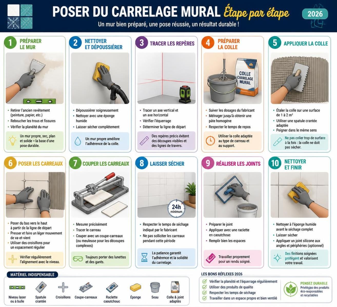apprenez à poser du carrelage mural vous-même grâce à notre guide étape par étape, pour un résultat professionnel et durable dans votre intérieur.