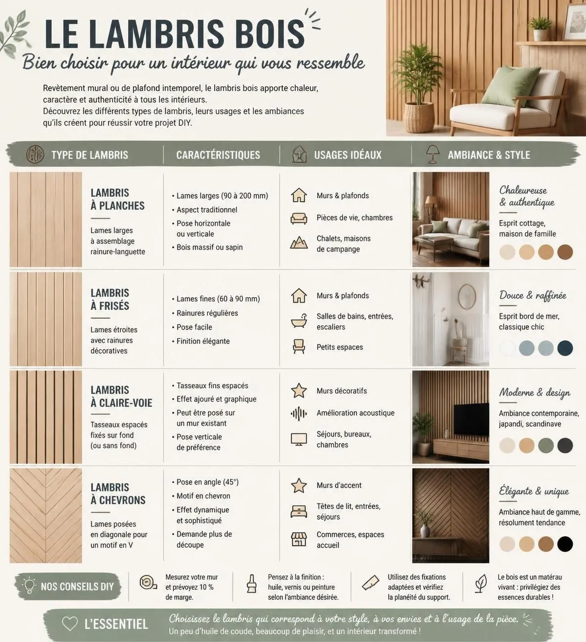 apprenez à poser du lambris bois au mur vous-même grâce à notre guide pas à pas complet, avec des conseils pratiques pour une finition parfaite et durable.