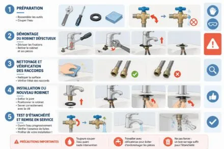 apprenez à remplacer un robinet de baignoire ou de lavabo vous-même grâce à notre guide détaillé. suivez les étapes clés et découvrez les précautions indispensables pour un bricolage réussi et sans risque.