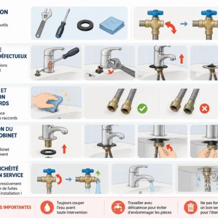 Remplacer un robinet de baignoire ou de lavabo soi-mĂȘme : Ă©tapes et prĂ©cautions apprenez Ă remplacer un robinet de baignoire ou de lavabo vous-mĂȘme grĂące Ă notre guide dĂ©taillĂ©. suivez les Ă©tapes clĂ©s et dĂ©couvrez les prĂ©cautions indispensables pour un bricolage rĂ©ussi et sans risque.