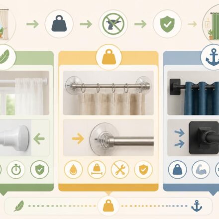Tringle à rideau sans perçage : les meilleures solutions selon le poids du rideau découvrez les meilleures solutions de tringles à rideau sans perçage adaptées au poids de votre rideau pour une installation facile et sans dégâts.