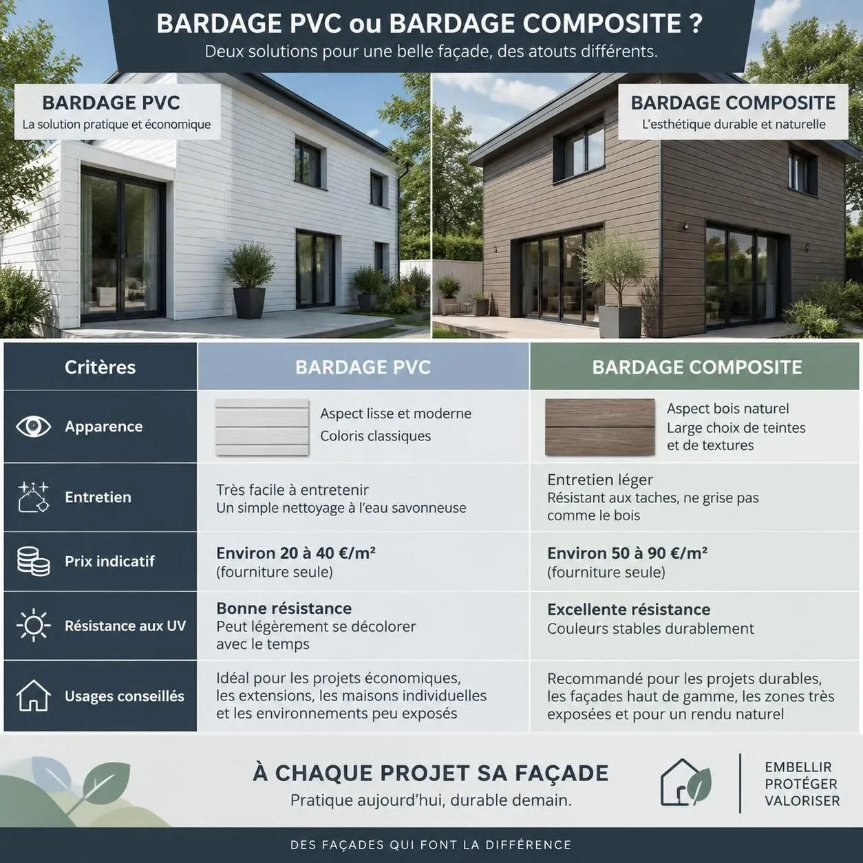 découvrez le prix du bardage pvc au m², les étapes de pose et ses avantages face aux bardages en bois ou composite pour bien choisir.