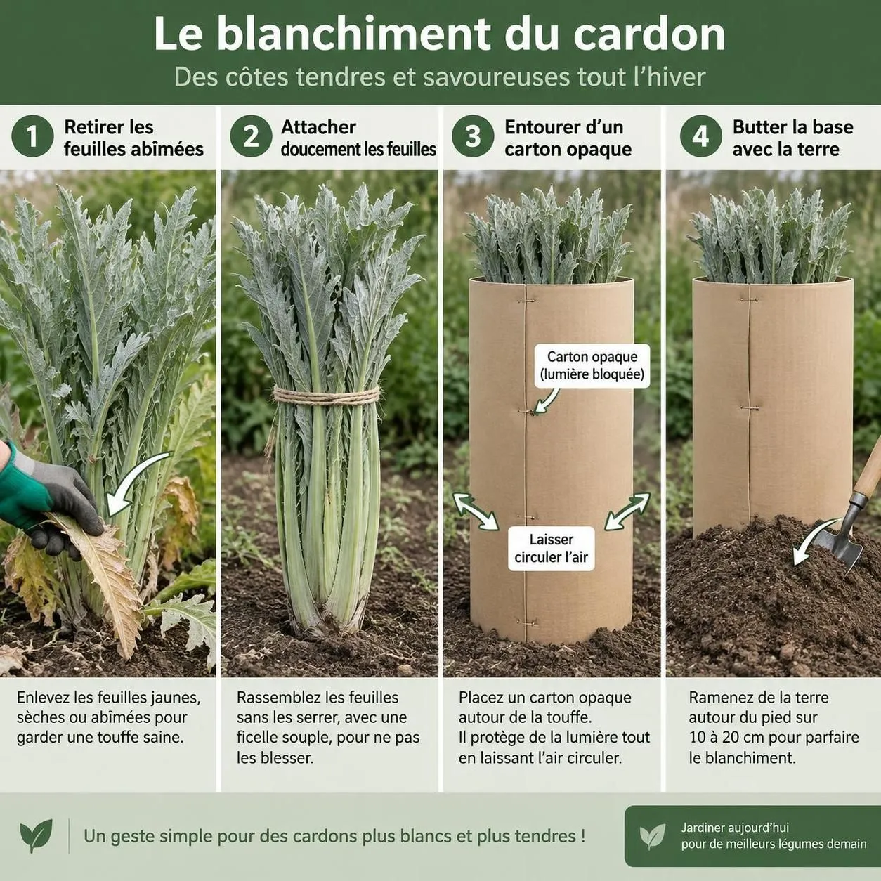 découvrez comment planter, entretenir et récolter le cardon au potager : conseils pratiques pour réussir ce légume ancien et savourer ses côtes à l’automne.