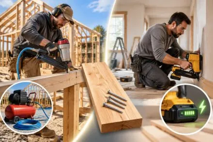 Cloueur pneumatique ou électrique : lequel choisir selon le chantier cloueur pneumatique ou électrique : comparez leurs avantages, leur puissance et leur autonomie pour choisir l’outil adapté à votre chantier.
