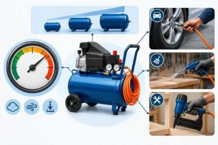Compresseur d’air pour particulier : volume réservoir, pression et usages principaux choisissez un compresseur d’air adapté à vos besoins : comparez le volume du réservoir, la pression et les usages pour vos travaux à la maison.