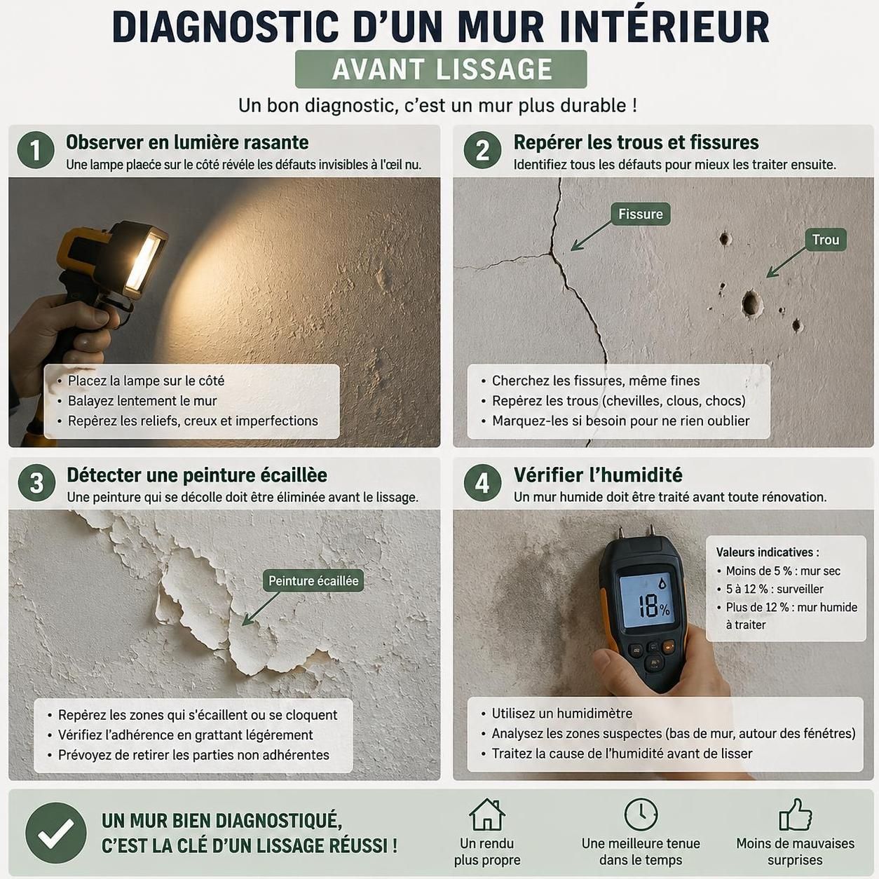 découvrez les étapes clés pour appliquer un enduit de lissage sur vos murs intérieurs et obtenir une surface parfaitement lisse, prête à peindre.