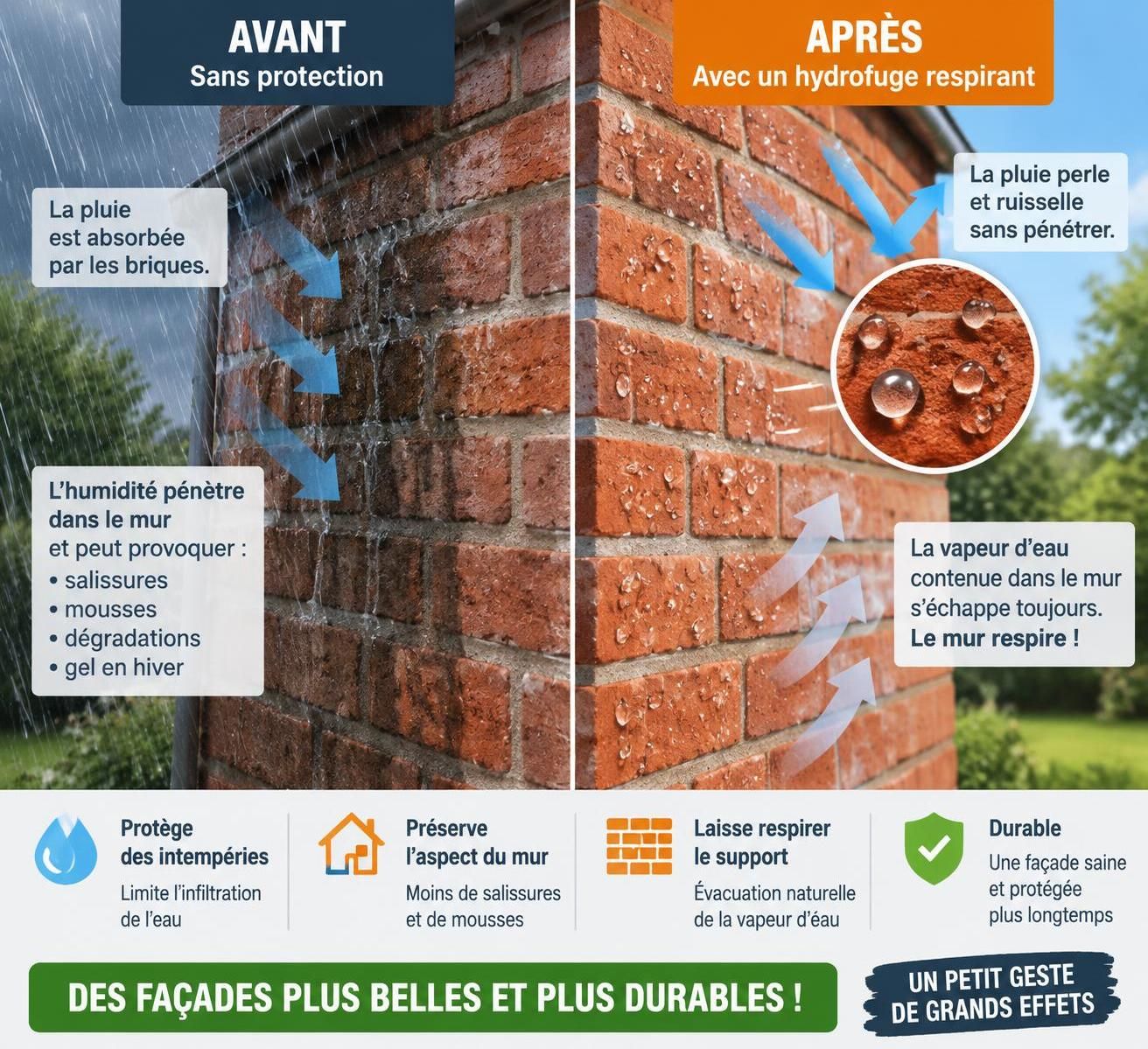découvrez quand appliquer un imperméabilisant de façade, comment préparer le support et éviter les erreurs pour une protection durable contre l’humidité.