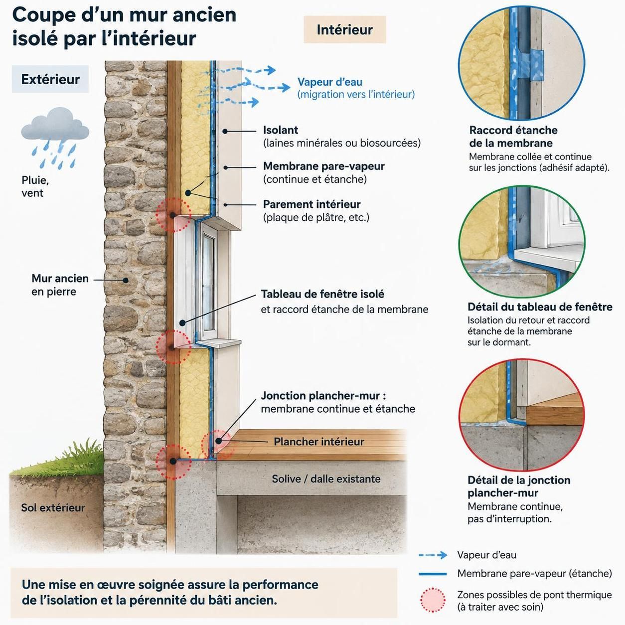 découvrez les avantages et contraintes de l’isolation des murs par l’intérieur : doublage ba13, laine minérale, performances thermiques, coût et perte de surface.