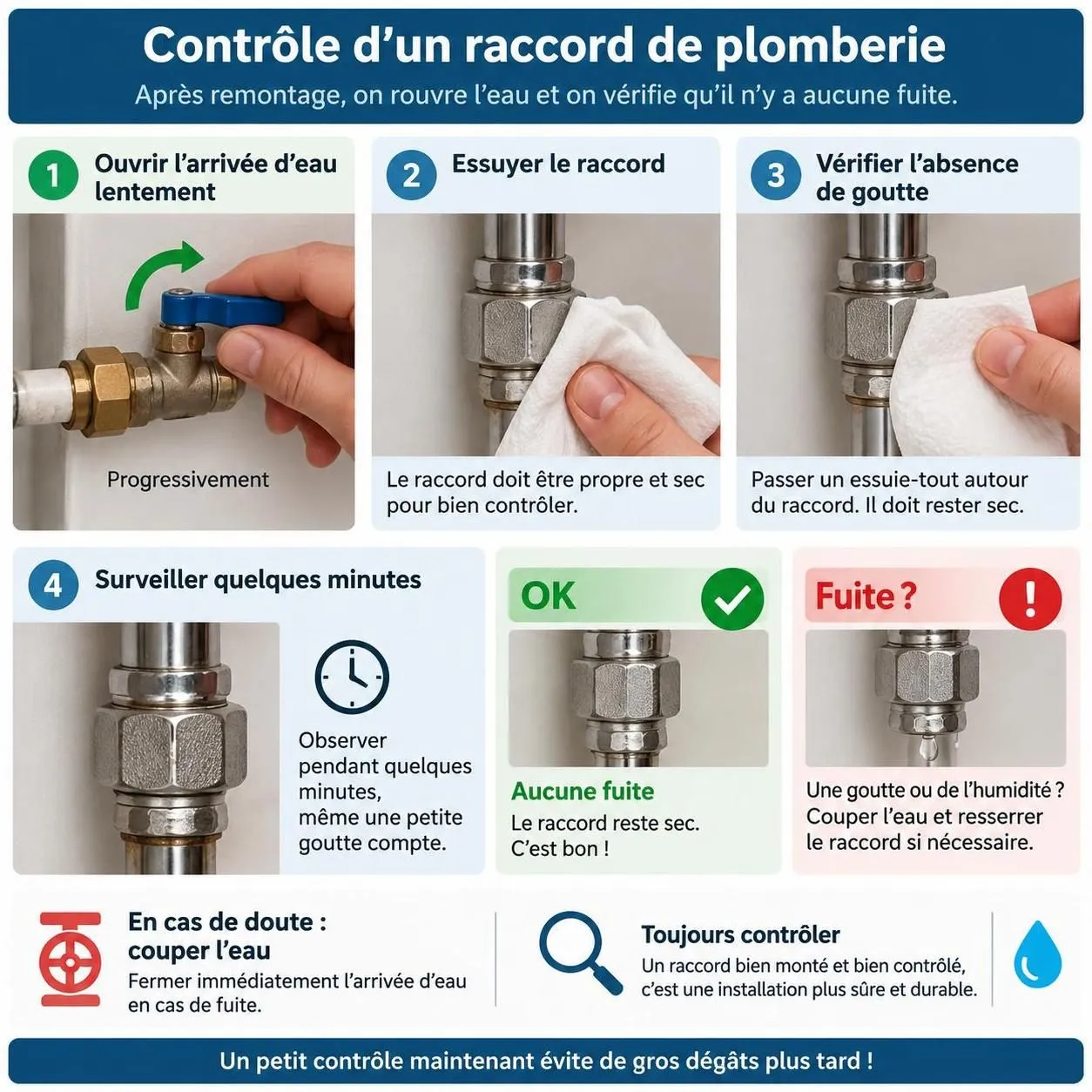 colle, ruban téflon ou filasse de chanvre : découvrez quel produit choisir pour assurer l’étanchéité de vos raccords de plomberie.