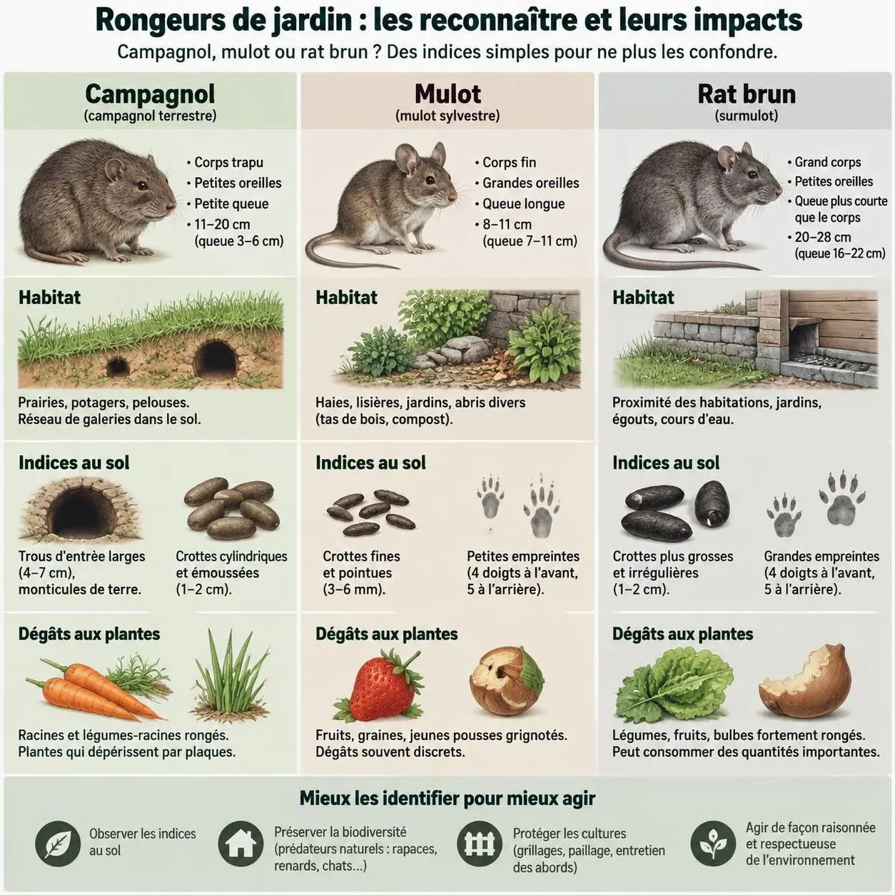 découvrez comment reconnaître les galeries et dégâts du rat des champs au jardin, puis adoptez des solutions efficaces pour protéger vos plantations.