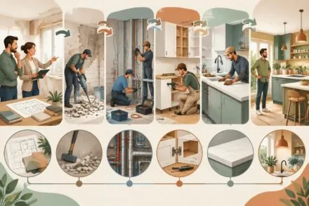Rénovation cuisine complète : qui appeler et dans quel ordre pour éviter les surprises découvrez quels professionnels contacter et dans quel ordre pour réussir votre rénovation de cuisine, maîtriser votre budget et éviter les mauvaises surprises.